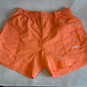 AFTCO The Original Men's Fishing Shorts, Vibrant Orange, size 34, like new!